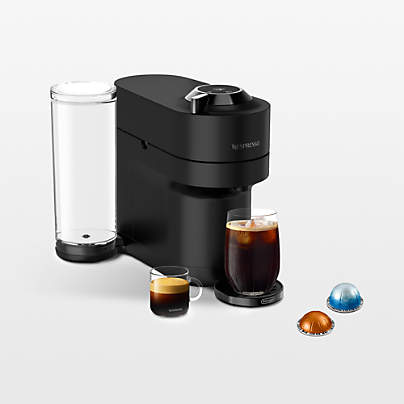 Nespresso ® Limited-Edition Vertuo Pop+ Coffee and Espresso Maker by De'Longhi ® Matte Black with Dark Chrome Accents