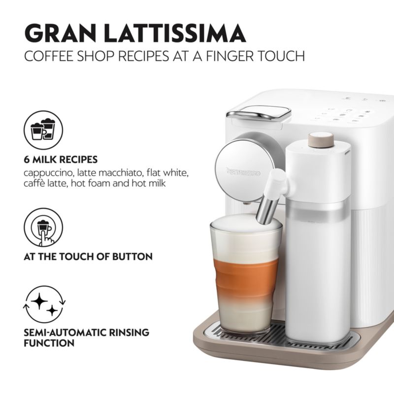 Nespresso ® by De'Longhi ® White Gran Lattissima Espresso Machine - image 9 of 10