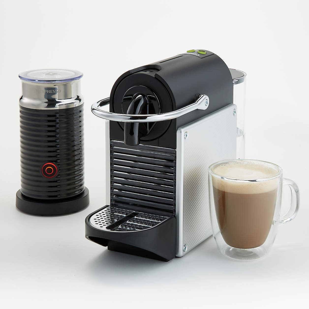 Nespresso by De'Longhi Aluminum Pixie Espresso Machine with Aeroccino
