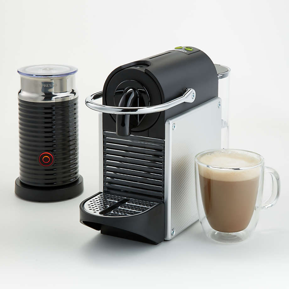 camouflage udføre Christchurch Nespresso by De'Longhi Aluminum Pixie Espresso Machine with Aeroccino  Bundle + Reviews | Crate & Barrel