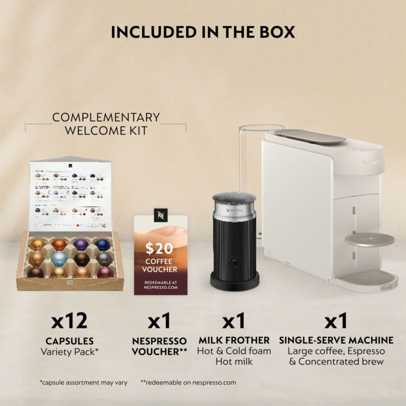 Nespresso ® by De'Longhi ® White Vertuo UP Espresso Machine Bundle - image 6 of 8
