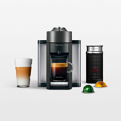 View Nespresso ® by De'Longhi ® Graphite Metal Vertuo Coffee and Espresso Machine with Aeroccino Frother details