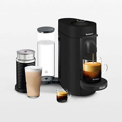 View Nespresso ® by De'Longhi ® Matte Black VertuoPlus Coffee and Espresso Maker with Aeroccino Frother details