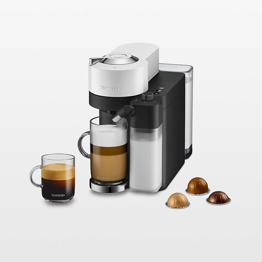 Nespresso Black Vertuo Lattissima Espresso Machine by De'Longhi - White | Crate & Barrel