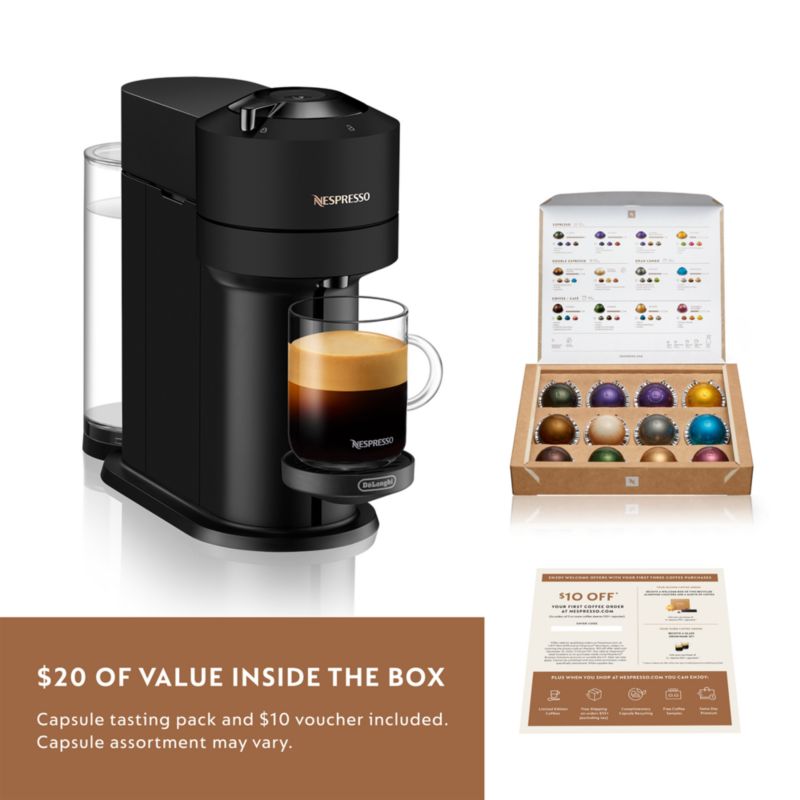 Nespresso ® by De'Longhi ® Vertuo Next Matte Black Coffee and Espresso Machine with Aeroccino Frother - image 4 of 10
