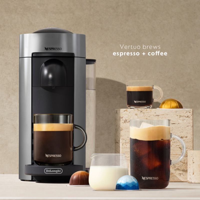 Nespresso ® by De'Longhi ® Grey VertuoPlus Coffee and Espresso Machine with Aeroccino Frother - image 2 of 9