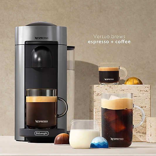 Nespresso ® by De'Longhi ® Grey VertuoPlus Coffee and Espresso Machine with Aeroccino Frother