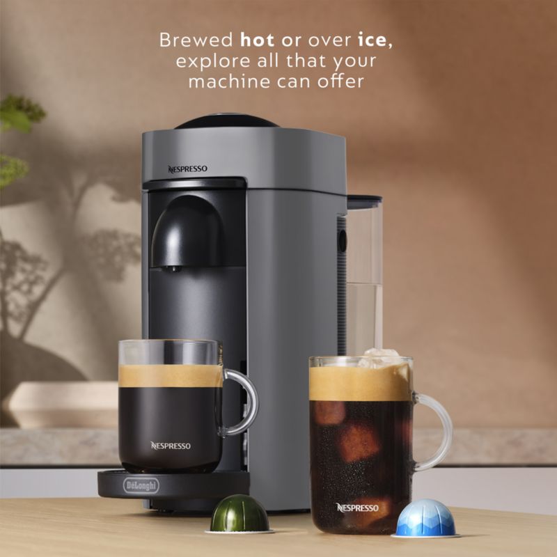 Nespresso by De Longhi Grey VertuoPlus Coffee and Espresso Machine Reviews Crate Barrel