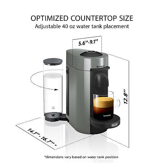 Nespresso ® by De'Longhi ® Grey VertuoPlus Coffee and Espresso Machine