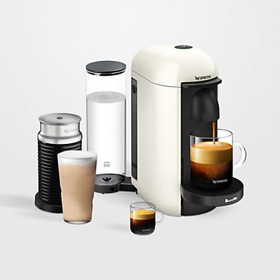 View Nespresso ® by Breville ® White VertuoPlus Coffee and Espresso Machine with Aeroccino Frother details