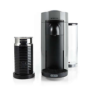 Nespresso by De'Longhi Grey VertuoPlus Coffee and Espresso Machine with  Aeroccino + Reviews, Crate & Barrel