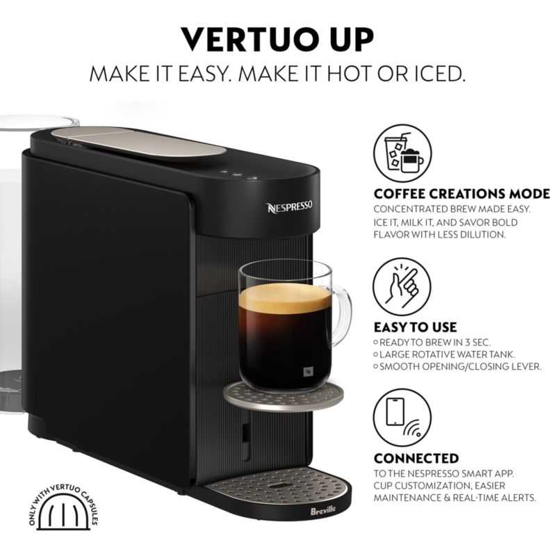 Nespresso ® by Breville ® Black Vertuo UP Espresso Machine Bundle - image 4 of 6