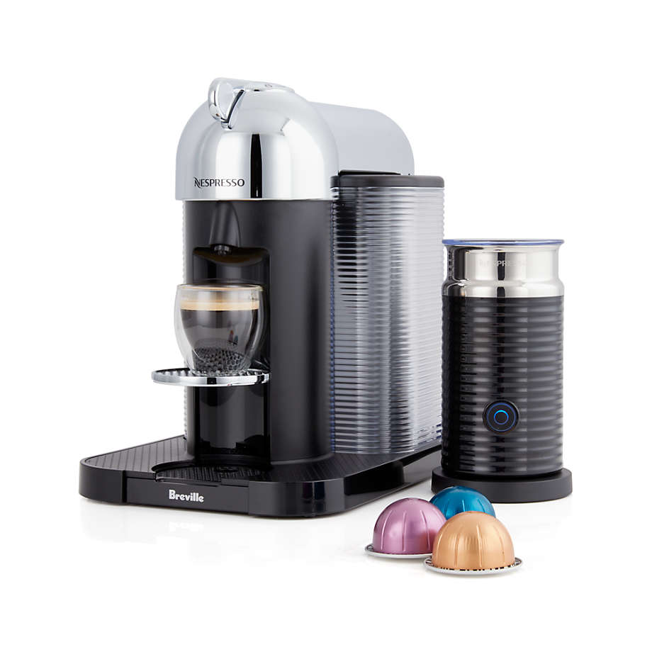 Nespresso ® by Breville ® VertuoLine Chrome Coffee and Espresso Machine Bundle