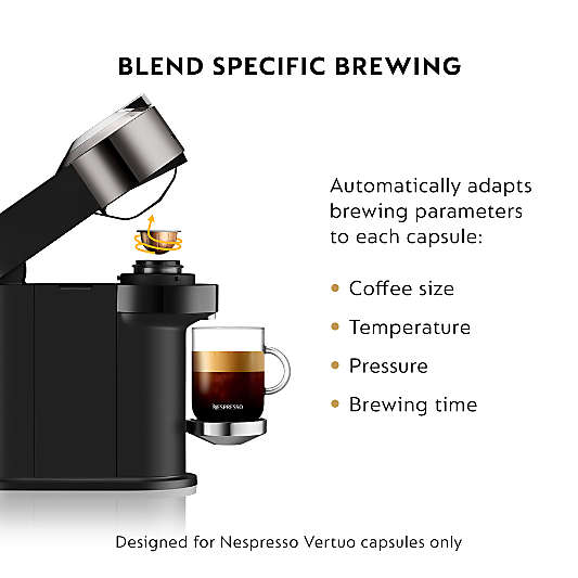 Nespresso ® by Breville ® Vertuo Next Dark Chrome Coffee and Espresso Machine with Aeroccino Frother