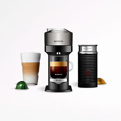 View Nespresso ® by Breville ® Vertuo Next Dark Chrome Coffee and Espresso Machine with Aeroccino Frother details