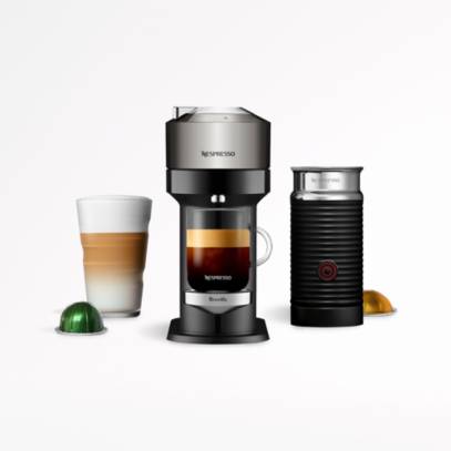 Minimaliseren Sandy Schep Nespresso by Breville Vertuo Next Dark Chrome Coffee & Espresso Machine  with Frother + Reviews | Crate & Barrel