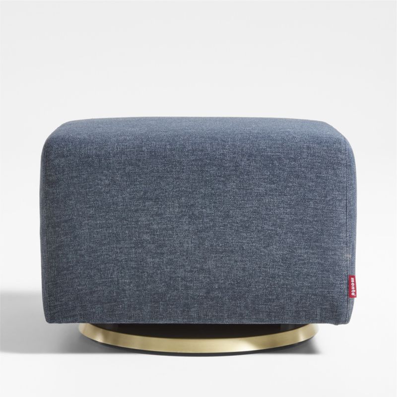 Nessa Navy Blue Nursery Gliding Ottoman with Gold Base - image 2 of 4