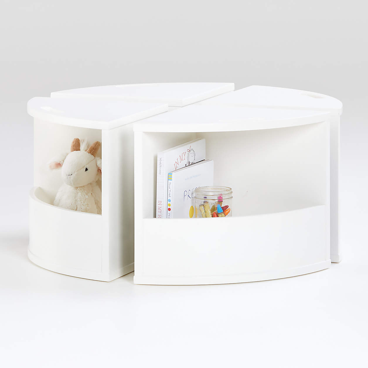 Nesting Kids White Play Chairs + Reviews Crate & Kids