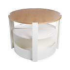 View Nesting White and Natural Wood Kids Play Table and Chairs with Storage Set - image 10 of 11