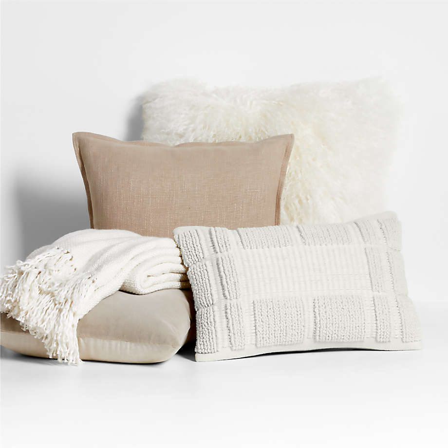 Oversized Stitched Lumbar Throw Pillow Neutral - Threshold™