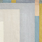 Neutral Colorblock Border Geometric Rug 5x8 + Reviews | Crate & Kids