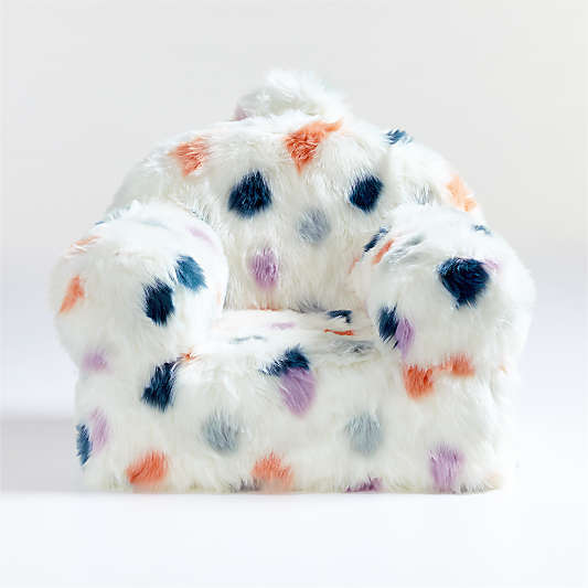 Colorful Dot Fur Large Nod Chair Cover