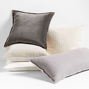 Gray and 2025 ivory pillows