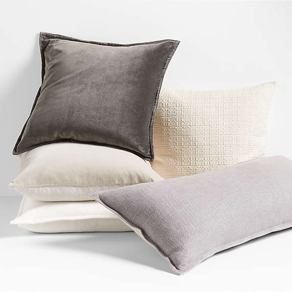 Grey and 2025 ivory throw pillows