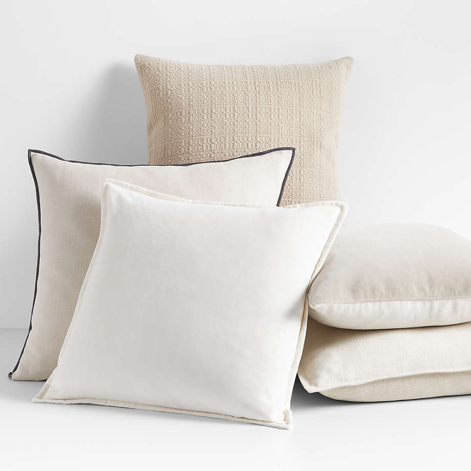 Alco Woven White Modern Throw Pillow with Down-Alternative Insert