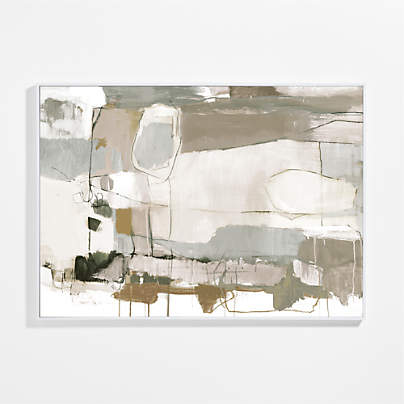 "Natural Transitions" Framed Gray & White Wall Art Print 71"x51" by Mary Elizabeth Peterson