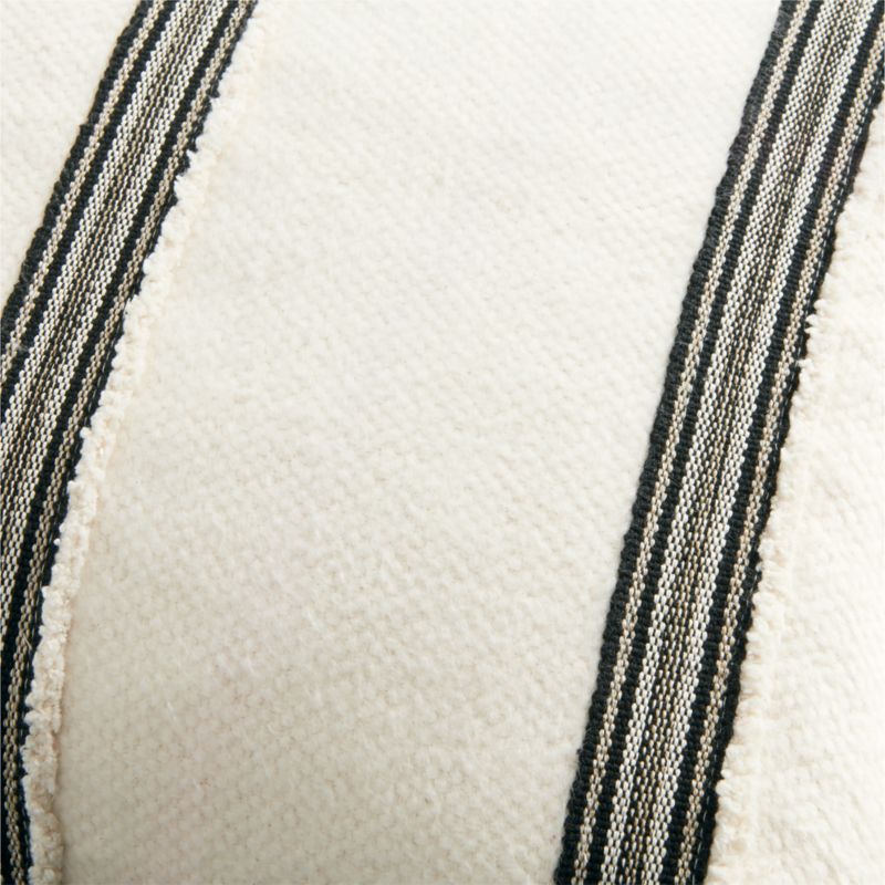 The New Denim Project Cotton 22"x15" Ivory and Black Striped Lumbar Pillow Cover - image 3 of 9