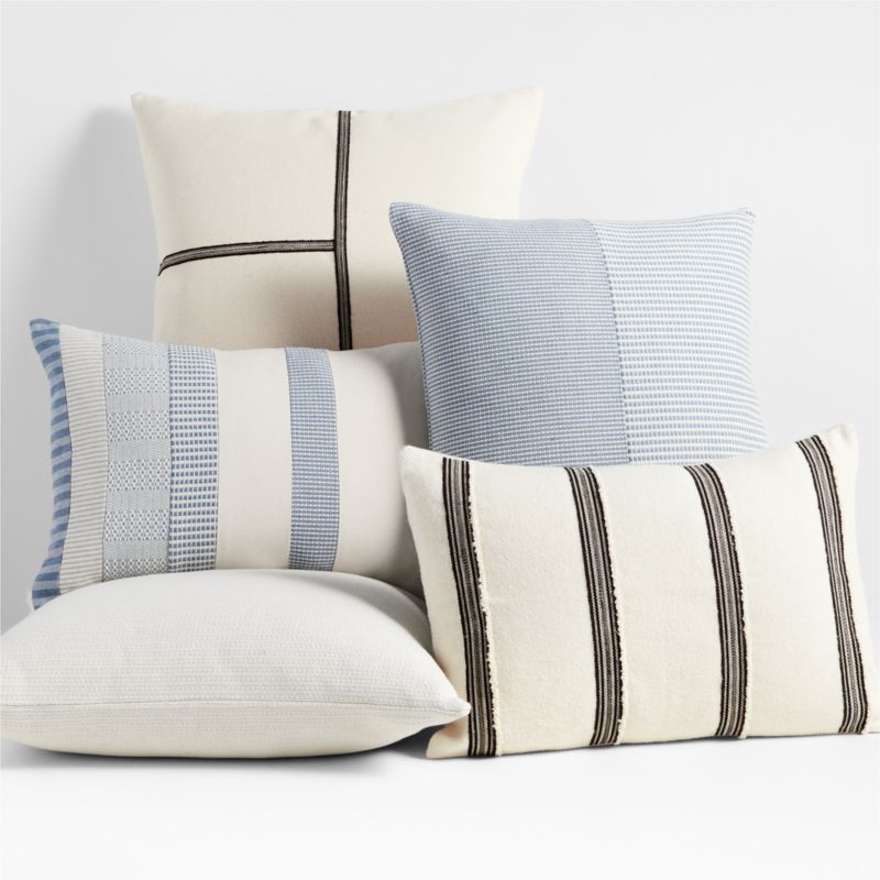 The New Denim Project Cotton 22"x15" Ivory and Black Striped Lumbar Pillow Cover - image 5 of 9