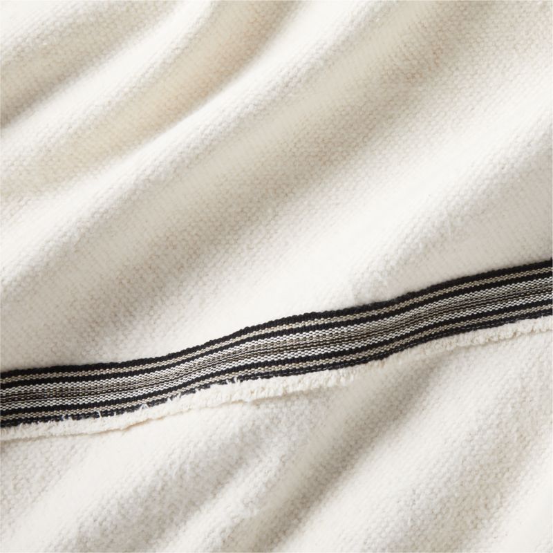 The New Denim Project Ivory and Black 90"x90" Bed Throw Blanket