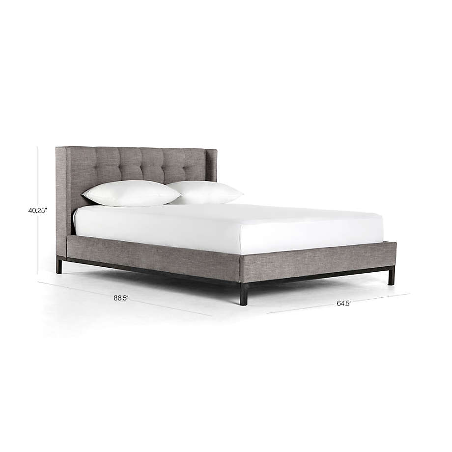 View Maxwell Grey Tufted Bed - image 2 of 7