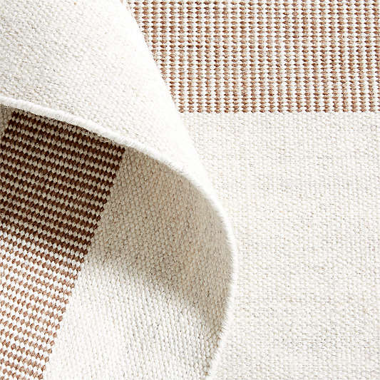 Newport Performance Wool-Blend Handwoven Brown Area Rug