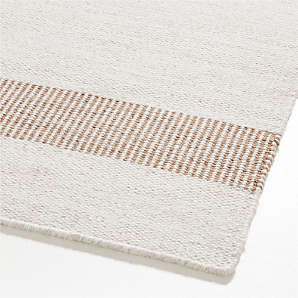 Textured-weave Wool-blend Rug - Light beige - Home All