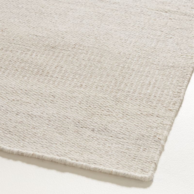 Newport Performance Wool-Blend Handwoven Dove White Rug Swatch 12"x18" - image 3 of 4