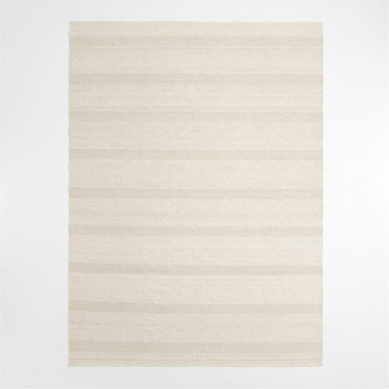 Newport Performance Wool-Blend Handwoven Dove White Rug Swatch 12"x18" - image 1 of 4