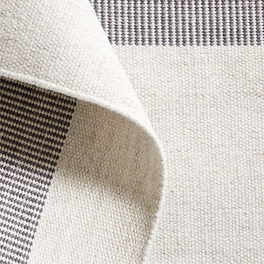 Newport Performance Wool-Blend Handwoven Iron Grey Area Rug