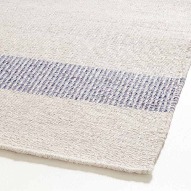 Newport Performance Wool-Blend Handwoven Navy Blue Area Rug 6'x9' - image 4 of 5