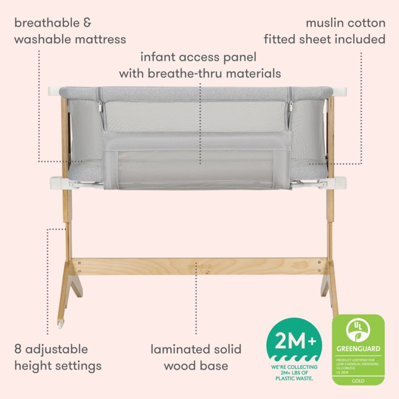 Newton Baby Grey Bassinet and Bedside Sleeper - image 4 of 6