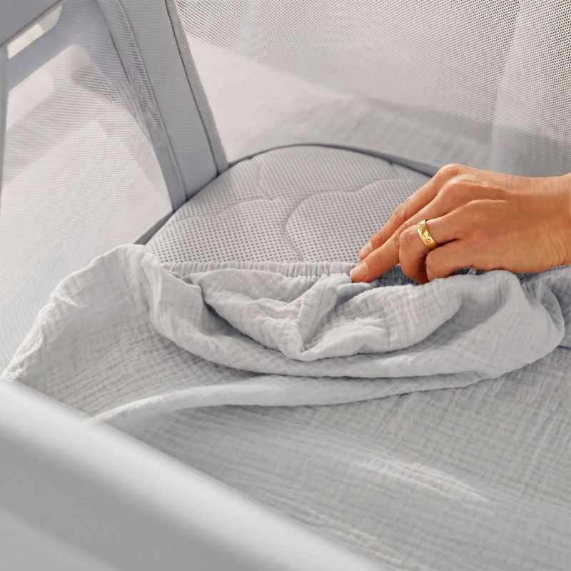 Newton Baby Set of 2 Bassinet and Bedside Sleeper Grey Sheets - image 1 of 5