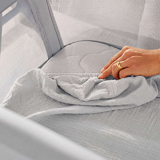 Newton Baby Set of 2 Bassinet and Bedside Sleeper Grey Sheets
