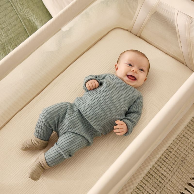 Newton Baby Set of 2 Bassinet and Bedside Sleeper Sandstone Beige Sheets - image 1 of 5