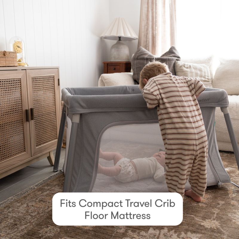 Newton Baby Set of 2 Compact Travel Crib and Play Yard Grey Sheets - image 2 of 5