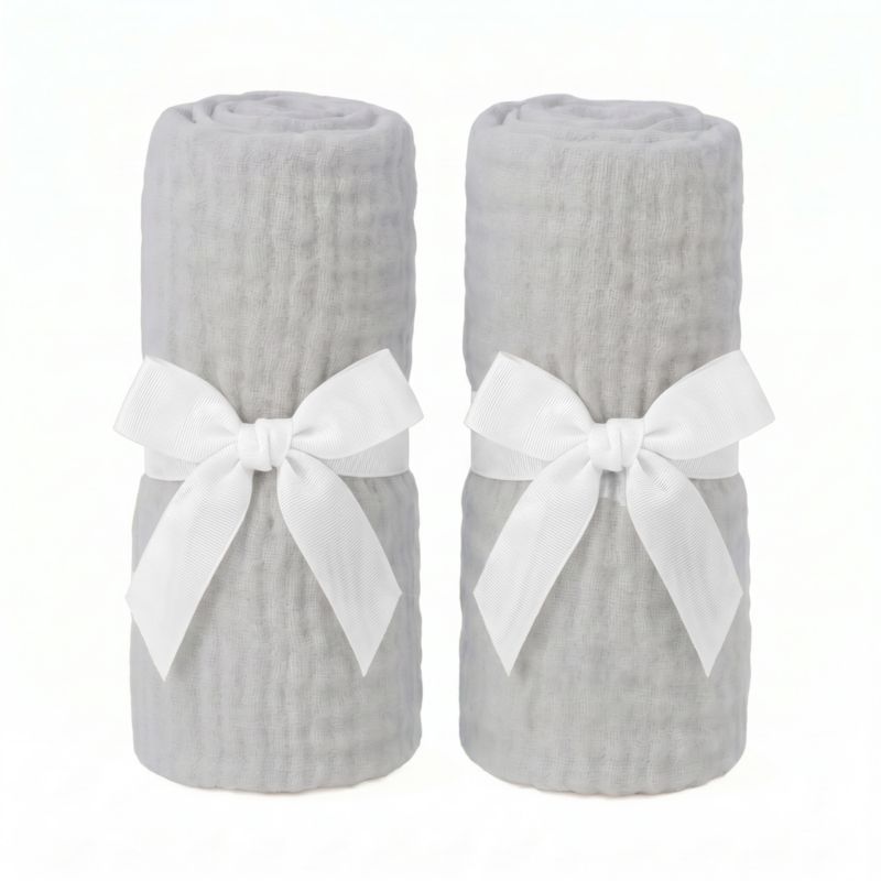 Newton Baby Set of 2 Bassinet and Bedside Sleeper Grey Sheets - image 4 of 5