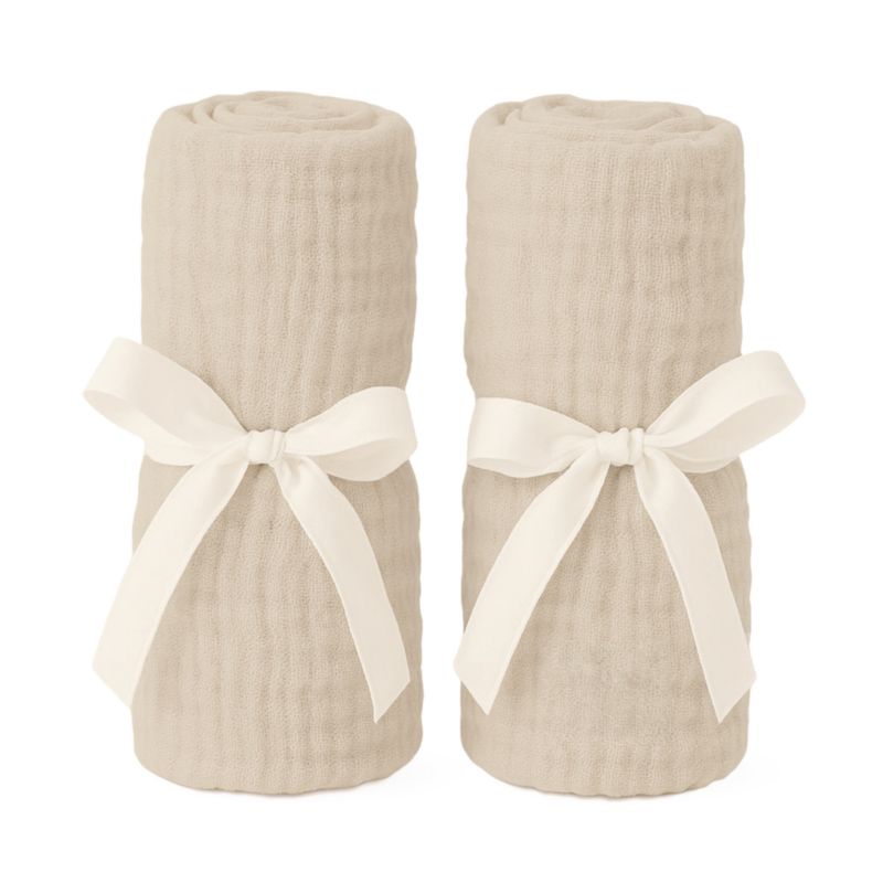 Newton Baby Set of 2 Compact Travel Crib and Play Yard Sandstone Beige Sheets - image 3 of 5