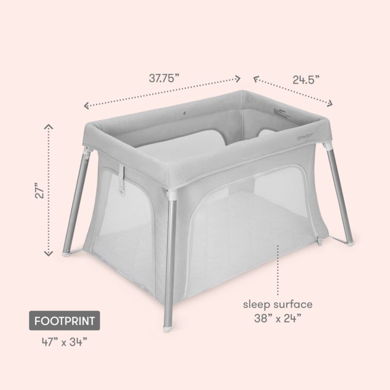 Newton Baby Grey Compact Travel Crib and Play Yard - image 7 of 8