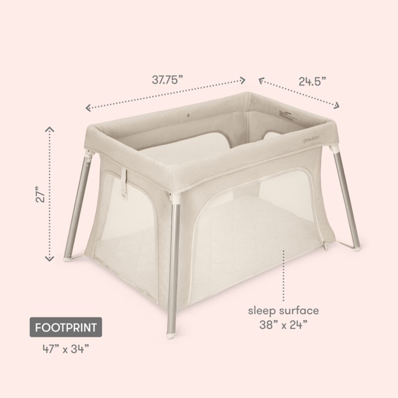 Newton Baby Sandstone Beige Compact Travel Crib and Play Yard - image 6 of 7