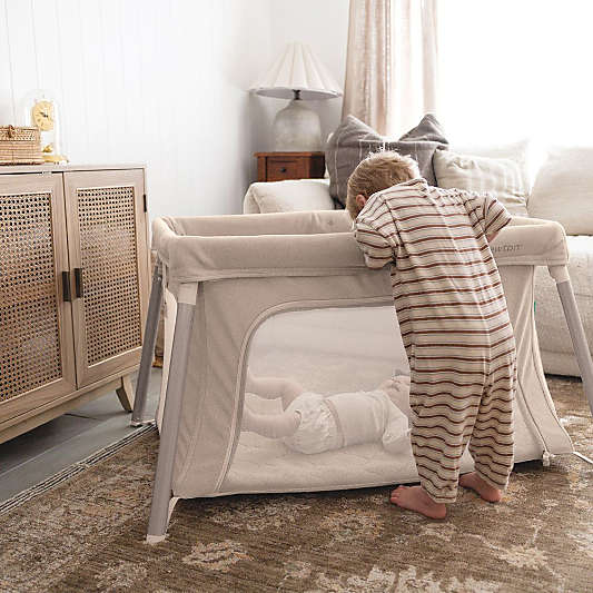 Newton Baby Sandstone Beige Compact Travel Crib and Play Yard